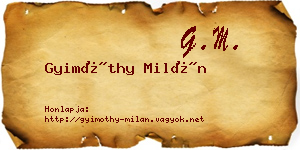 Gyimóthy Milán névjegykártya